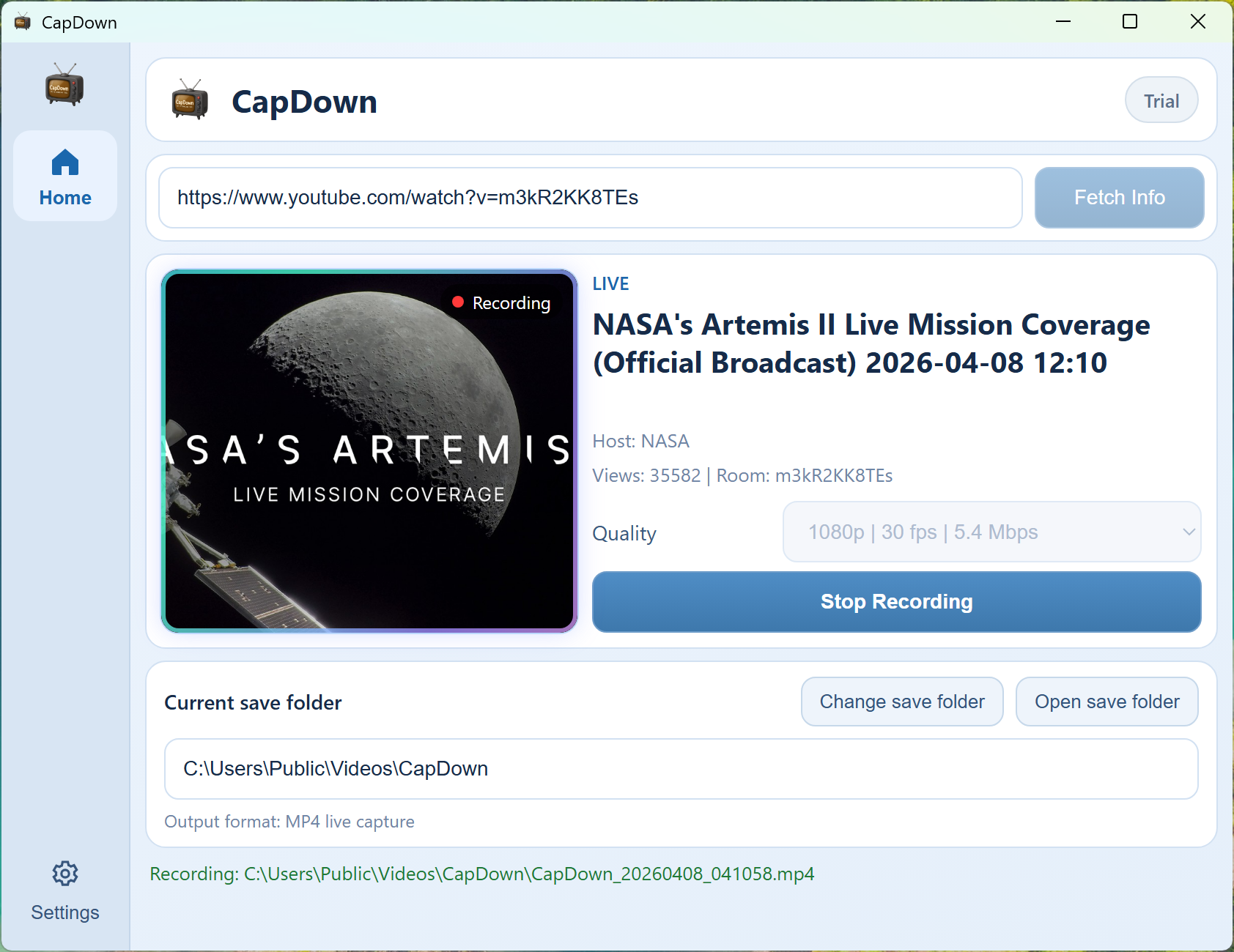 CapDown pricing and license screen
